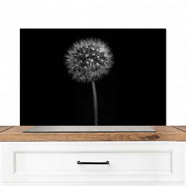 MuchoWow KUCHYŇSKÁ ZÁSTĚNA Pampeliška - černá - květinová - botanická 90x60 cm