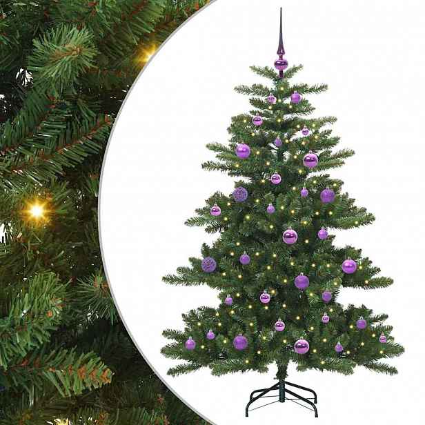 vidaXL Umělý Skládací Vánoční Strom Zelená 150 cm PVC a ocel