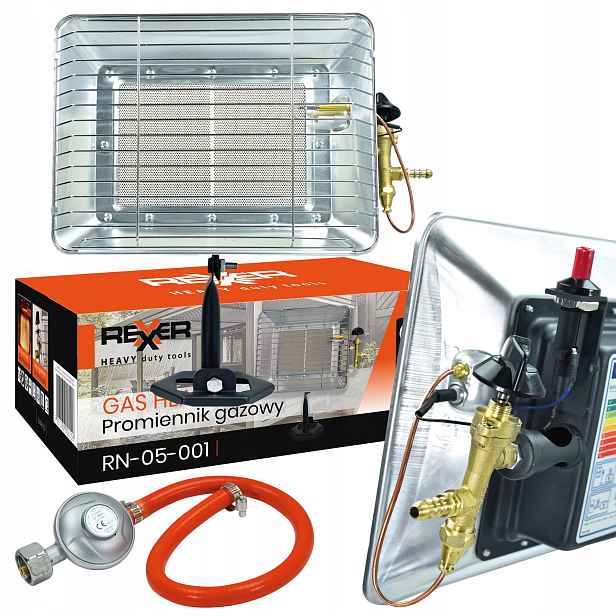 Keramický Plynový Zářič 3500W Piezo S Kyslíkovým Senzorem Reduktor Hadice