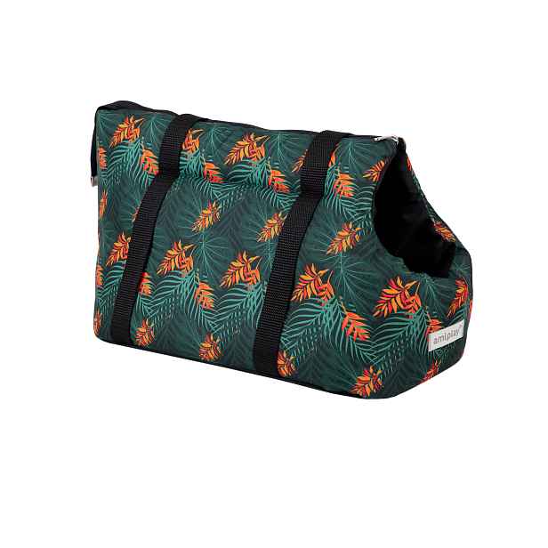 Přepravní taška pro psy HAPPY vzor JUNGLE velikost S, L Rozměr: L - 42x26x30 cm