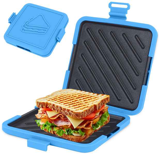 TEMU Mikrovlnná trouba, toustovač, sendvičovač, snídaňový sendvičovač, nepřilnavý pekáč, grilovací kuřecí křídla, kuřecí steak, bez nutnosti