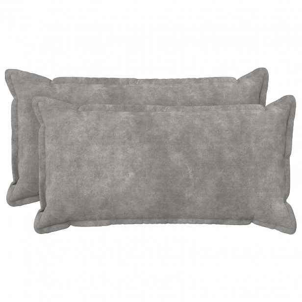 vidaXL Povlak na polštář 2 pcs HOUTEN Světle šedá 40 x 80 cm