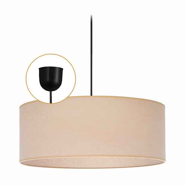 Závěsná lampa Abażur 40 cm stropní 1x E27 60 W Lustr stínidlo Béžová Led