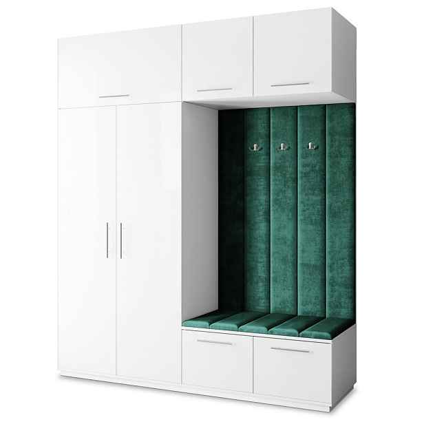 MASSENO MODERNÍ PŘEDSÍŇOVÁ SESTAVA REMA, 200/240/60 cm, bílá