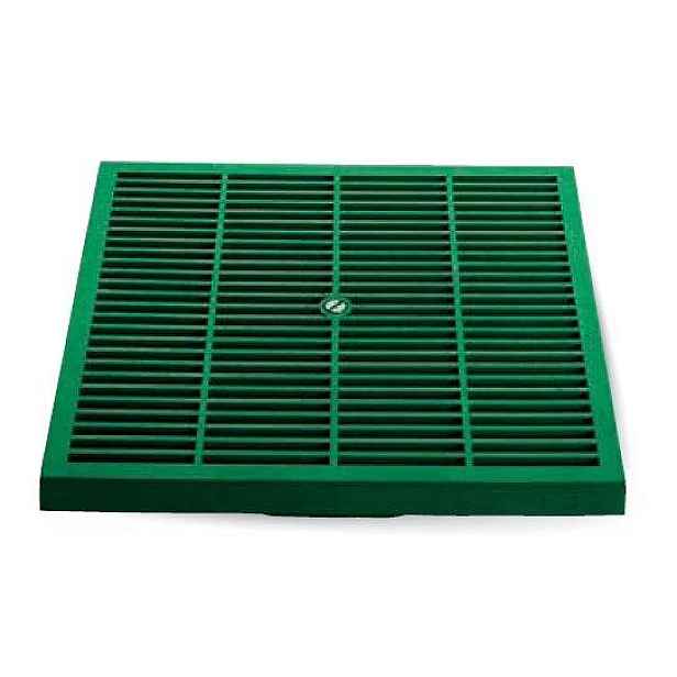 Mondial Kanálová mříž pochůzná PP pro kanálovou šachtu nebo kanálový rám 400X400mm; zelená
