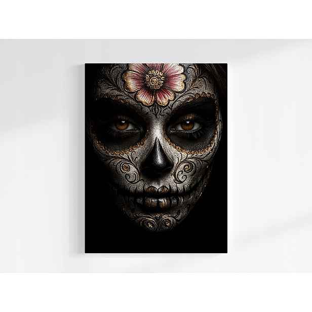 Plakát Portrét Svátek Mrtvých Mexiko La Catrina 75x100