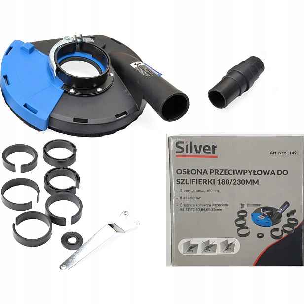 Protiprachová krytka pro brusku 180-230 mm odsávač prachu SilverTools