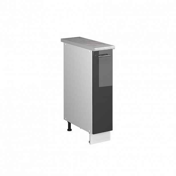Vicco LÉKÁRNIČKOVÁ SKŘÍŇKA Fame-Line, Antracitový vysoký lesk/Bílá, 20 cm, PD Mramor