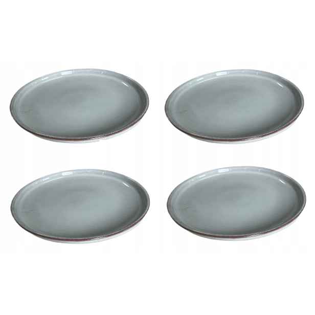 4 X Porcelánové Talíře Henten Home 20 CM Do Mikrovlnné Trouby Do Myčky Nádobí, Sada