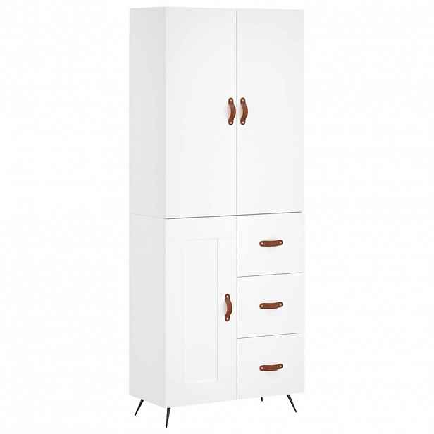 vidaXL Skříň highboard bílá 69,5 x 34 x 180 cm kompozitní dřevo