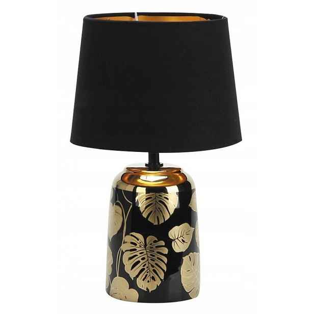 Černá stolní lampa Sonal do kanceláře s teplým leskem Rabalux