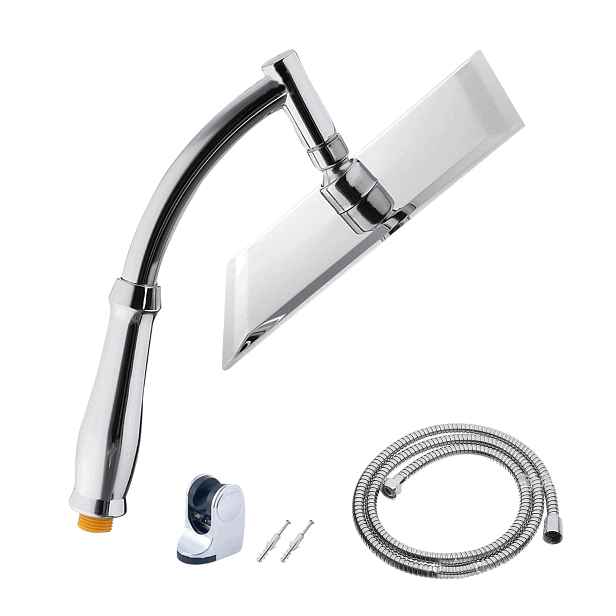 Dešťová sprcha Velká Sprchová Hlavice 8 palců 20,3 cm s hadicí Chrom 360°