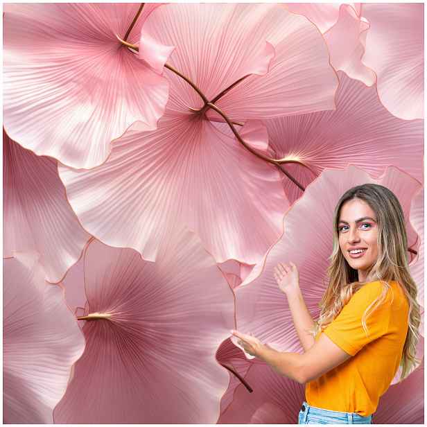 Fototapeta Obývací Pokoj Ložnice Ginkgo Listy Příroda Boho 196x260 MLN04W