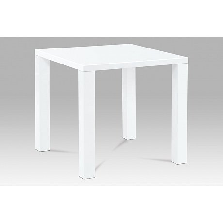 Jídelní stůl AT-3005 WT 80x80 cm, vysoký lesk bílý