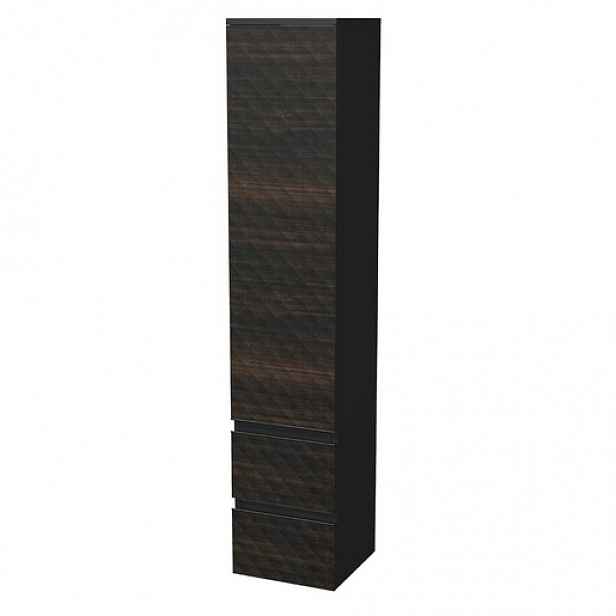 Koupelnová skříňka vysoká SAT Cube Way 32,5x163x33 cm hnědá mat CUBE3DV351DL2ZHP