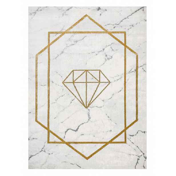 Kusový koberec Emerald diamant 1019 cream and gold, 140x190, bílá, kancelář, Dywany Łuszczów