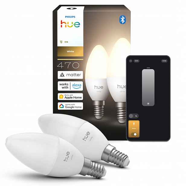 Led žárovka E14 B39 3.9W 470lm 2700K Smart ZigBee White Philips Hue 2 ks