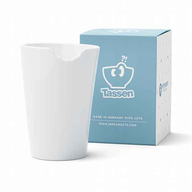Porcelánový hrnek keramika 3D 400 ml smajlík s soustem bez ucha na kávu Tassen