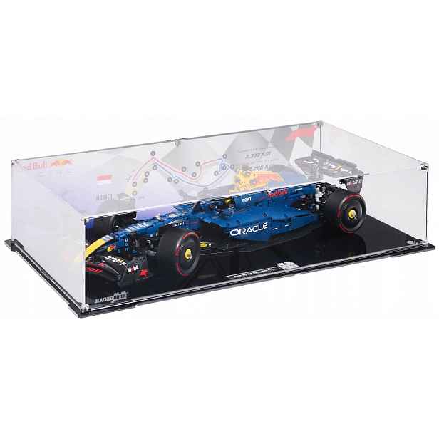 Vitrína s pozadím Blacked Brick pro Lego 42206 Technic Formule F1 Oracle Red Bull