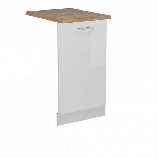 Vicco PŘEDNÍ PANEL R-Line Bílá vysoký lesk 45 cm , PD Dub