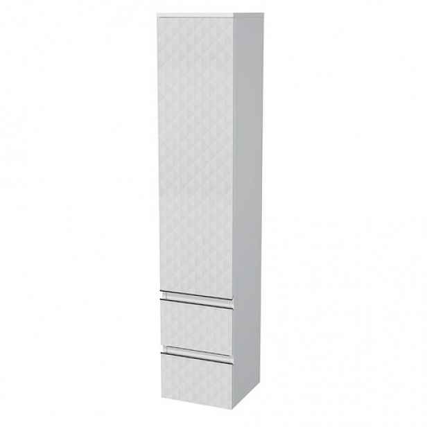Koupelnová skříňka vysoká SAT Cube Way 32,5x163x33 cm bílá mat CUBE3DV351DP2ZBP