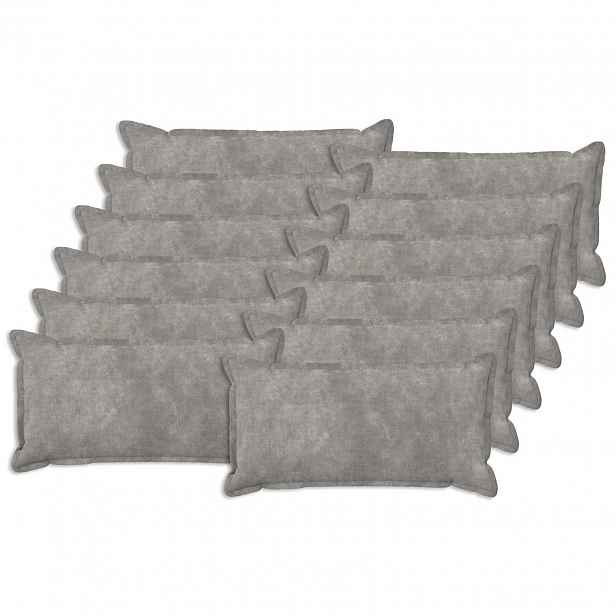 vidaXL Povlak na polštář 12 pcs HOUTEN Světle šedá 40 x 80 cm