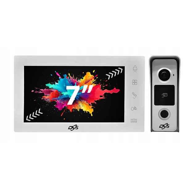 Videodomofon Kabelový 2 žilový 7 palců Rfid IP65 pro bránu Dvs