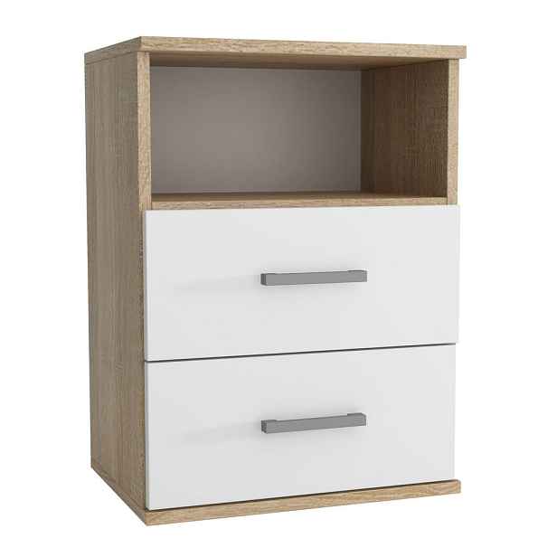 MASSENO NOČNÍ STOLEK NOCTA, 48/65,5/35 cm, bílý