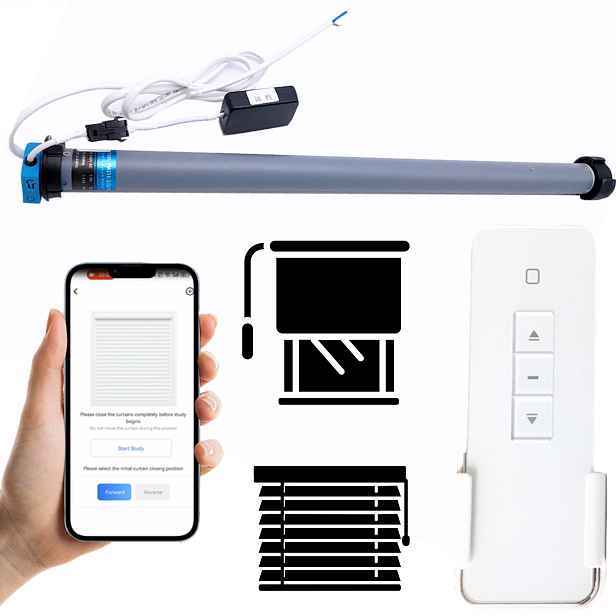 40 cm Pohon Pro Rolety Navíječ S Ovladačem Ovladač Den Noc Rolety Wifi Tuya