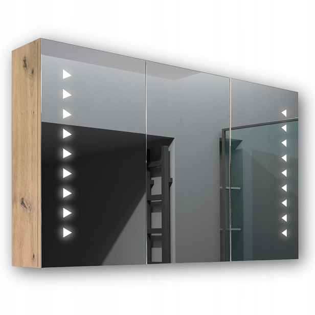 Dřevěná skříňka 120x70 Led zrcadlo Neptune Artisan