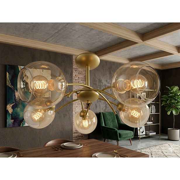 Euro-Lamp Stropní Svítidlo Elegant 5 Zlatá Medová lampa Výrobce