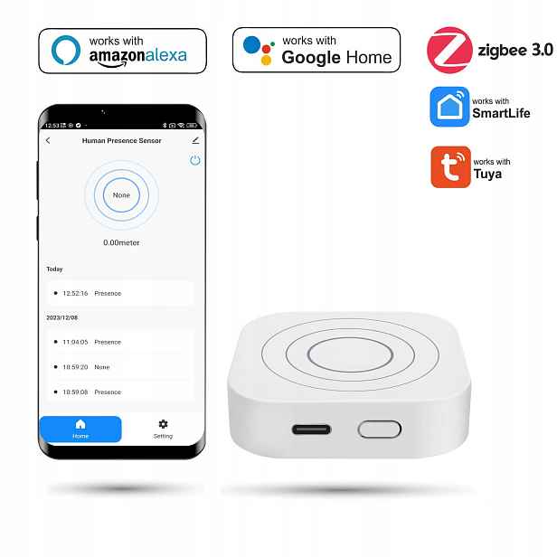 Snímač přítomnosti Zigbee Tuya