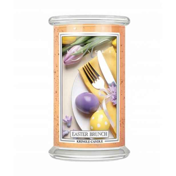 Velikonoční svíčka Brunch – Kringle Candle – velká vonná svíčka s 2 knoty