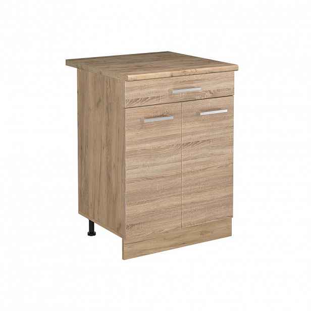 Vicco SPODNÍ SKŘÍŇKA KUCHYŇSKÉ LINKY R-Line, Sonoma/Zlatý mocný dub, 60 cm se zásuvkou pracovná doska Dub Goldkraft