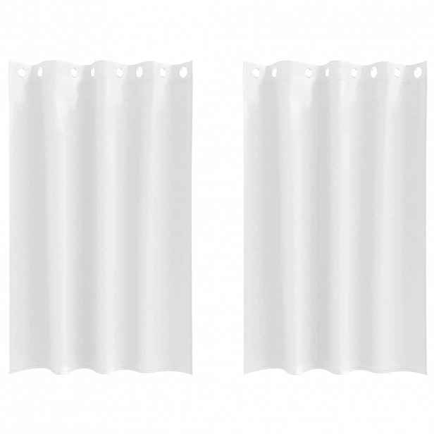 vidaXL Závěsy na zatemnění s kroužky 2 ks Úplně bílá 175 x 140 cm