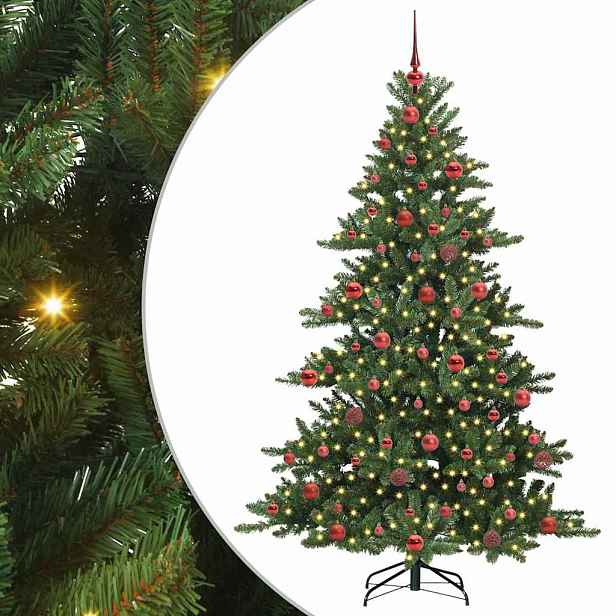 vidaXL Umělý Skládací Vánoční Strom Zelená 180 cm PVC a ocel