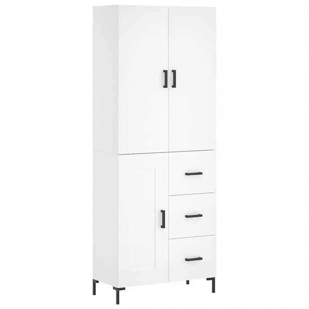 vidaXL Skříň highboard bílá 69,5 x 34 x 180 cm kompozitní dřevo