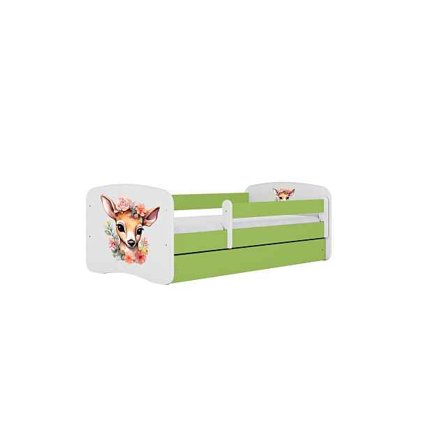 Kocot kids Dětská postel Babydreams Koloušek zelená, varianta 70x140, se šuplíky, bez matrace