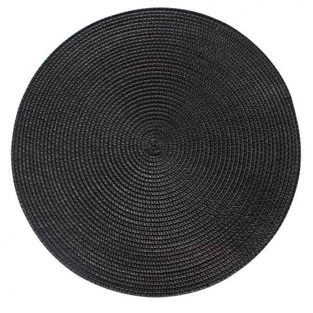 Prostírání kulaté SPLOT černá Ø 38 cm Mybesthome