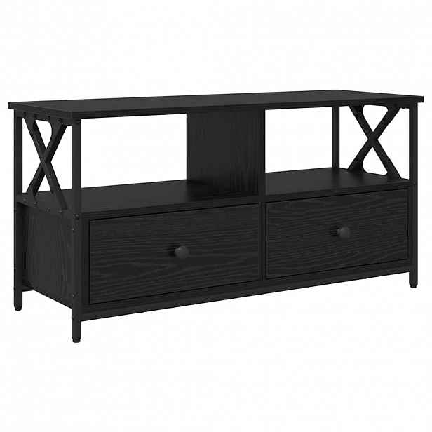 vidaXL Televizní skříň se zásuvkou Černý dub 90 x 33 x 45 cm