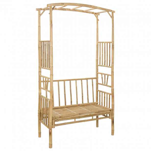 vidaXL Zahradní oblouk s lavičkou 115 x 50 x 205 cm Bambus