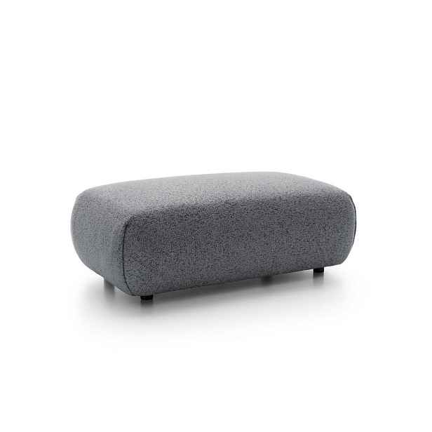 MASSENO MASSENO ČALOUNĚNÝ TABURET ZEST, moderní, podnožka, šedý