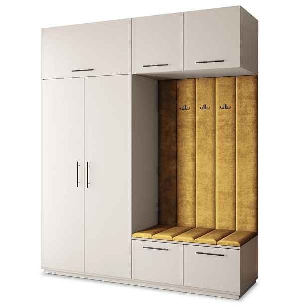 MASSENO MODERNÍ PŘEDSÍŇOVÁ SESTAVA REMA, 200/240/60 cm, kašmírová