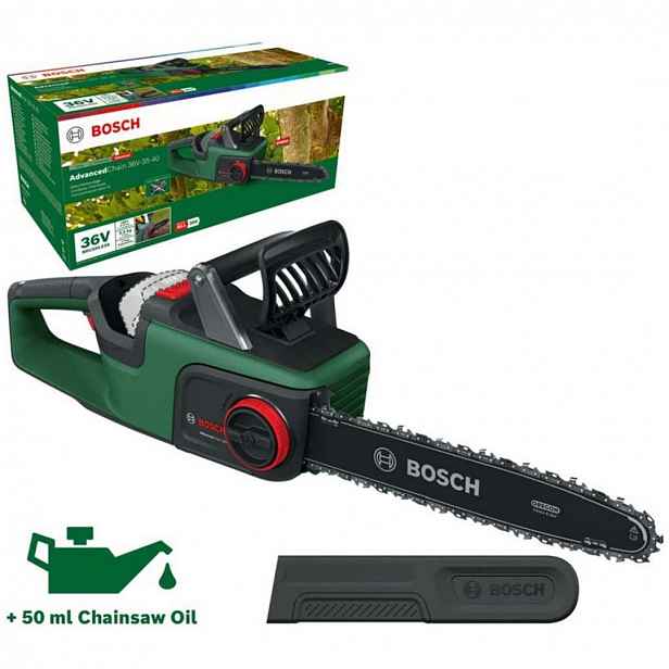 Bosch - 36V AKU řetězová pila 35 cm, 1x aku 2,0 Ah Li-Ion, nabíječka 06008B8600