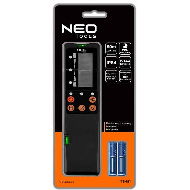 Detektor laserového paprsku pro laserovou vodováhu 50m 10K +- 1,5mm Neo