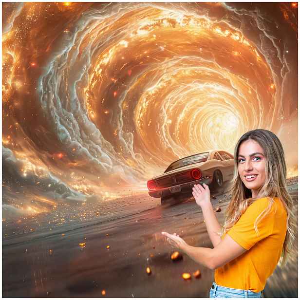Fototapeta 3D Tunel Chodba Abstraktní časoprostorová 294x260 TUN12W