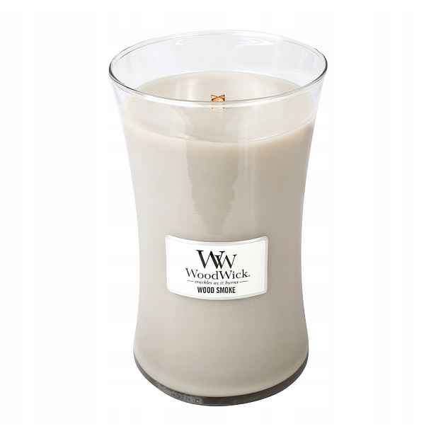 Tradiční vonná sójová svíčka Wood Smoke WoodWick Velká 610 g