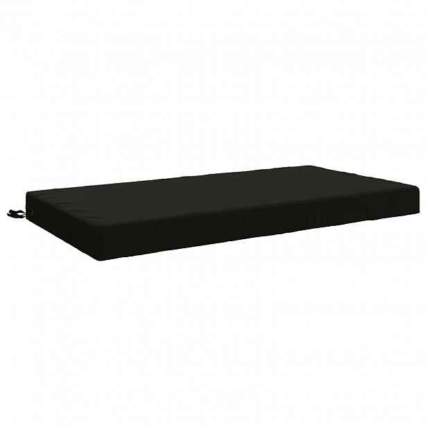 vidaXL Polštář na sedák SOEST 100% polyester Černá 120 x 60 x 10 cm