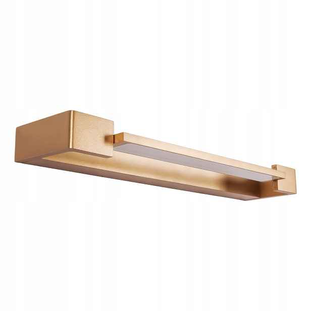 Nástěnné Led svítidlo zlaté, nastavitelné, podélné, 45 cm, 3000K, IP44 Maxlight