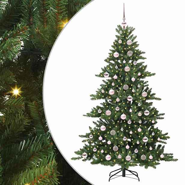vidaXL Umělý Skládací Vánoční Strom Zelená 180 cm PVC a ocel